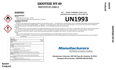 Mc Sanitize Nt 80 76747 0380 3 (pail)